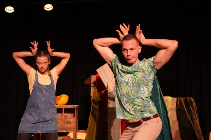 Baas in het Bos een jeugdtheater voorstelling van Theatergroep Locals over het milieu