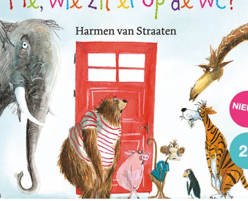 He wie zit er op de wc naar het prentenboek van Harmen van Straaten een klassiek concert voor peuters en kleuters van Krulmuziek met Felice van der Sande