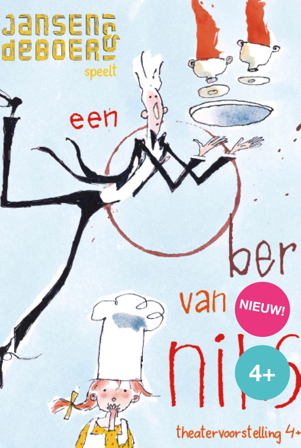 Een ober van niks een jeugdtheater voorstelling van Jansen & de Boer naar het boek van Tjibbe Veldkamp