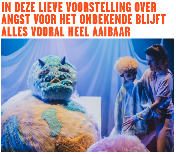 Theaterkrant: In deze lieve voorstelling over de angst voor het onbekende blijft alles vooral heel aaibaar